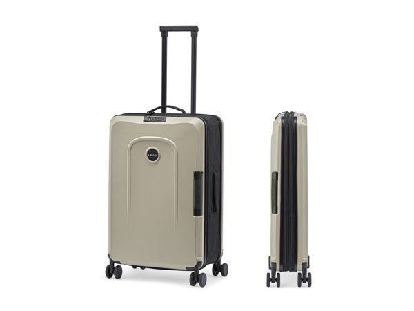 senz° foldaway check in trolley off white