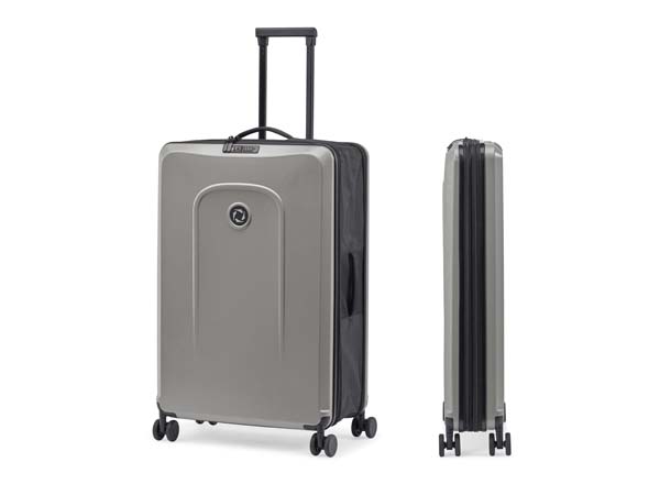 senz° foldaway large check in trolley silk grey